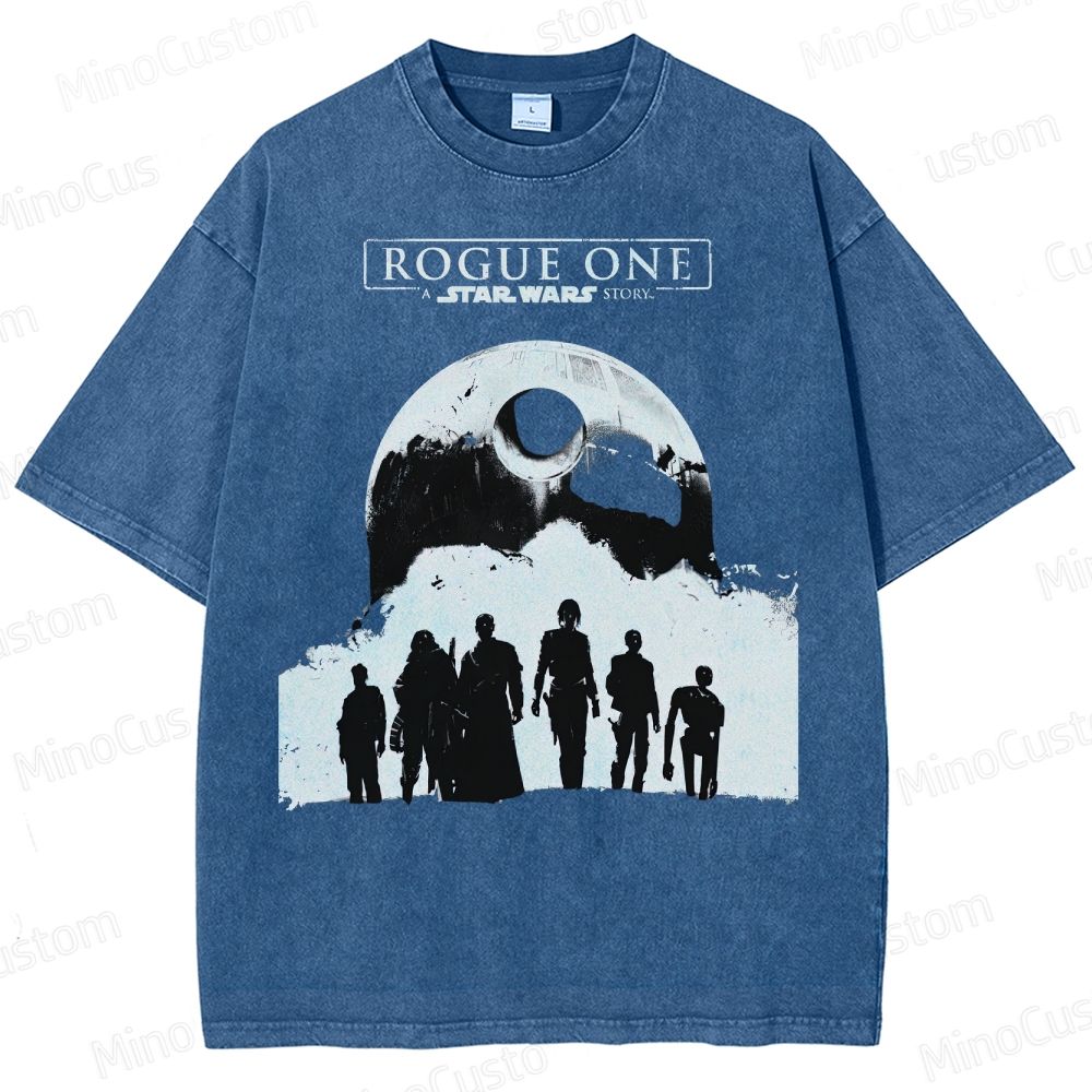 Rogue One Death Star Silhouette Washed T-Shirt 