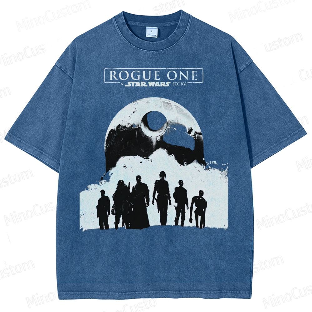 Rogue One Death Star Silhouette Washed T-Shirt 