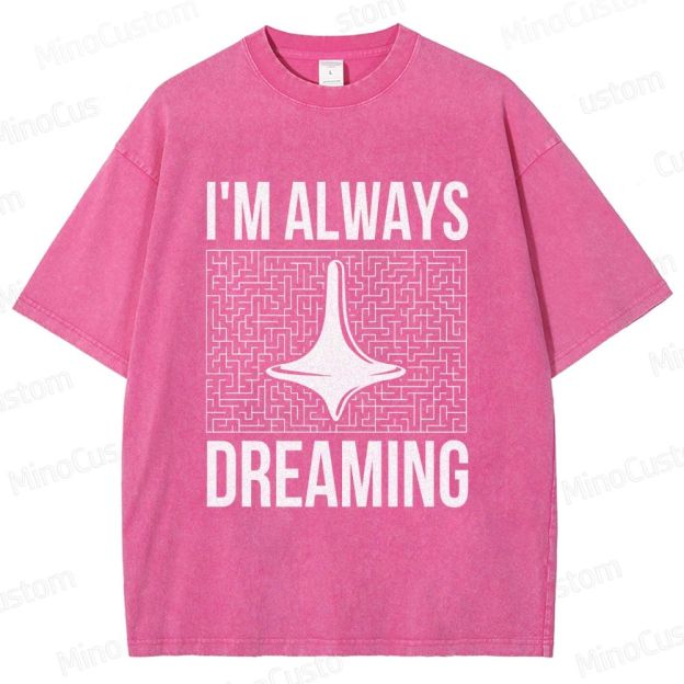 Inception "I'm Always Dreaming" Totem Maze Graphic Washed T - Shirt