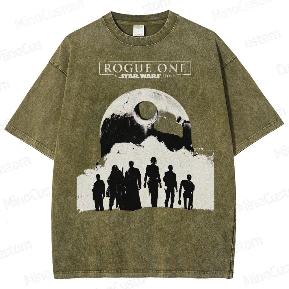 Rogue One Death Star Silhouette Washed T-Shirt 