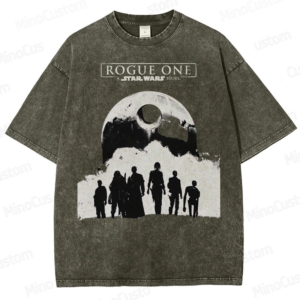Rogue One Death Star Silhouette Washed T-Shirt 