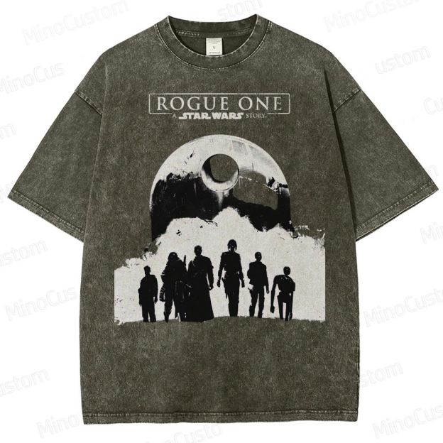 Rogue One Death Star Silhouette Washed T-Shirt 