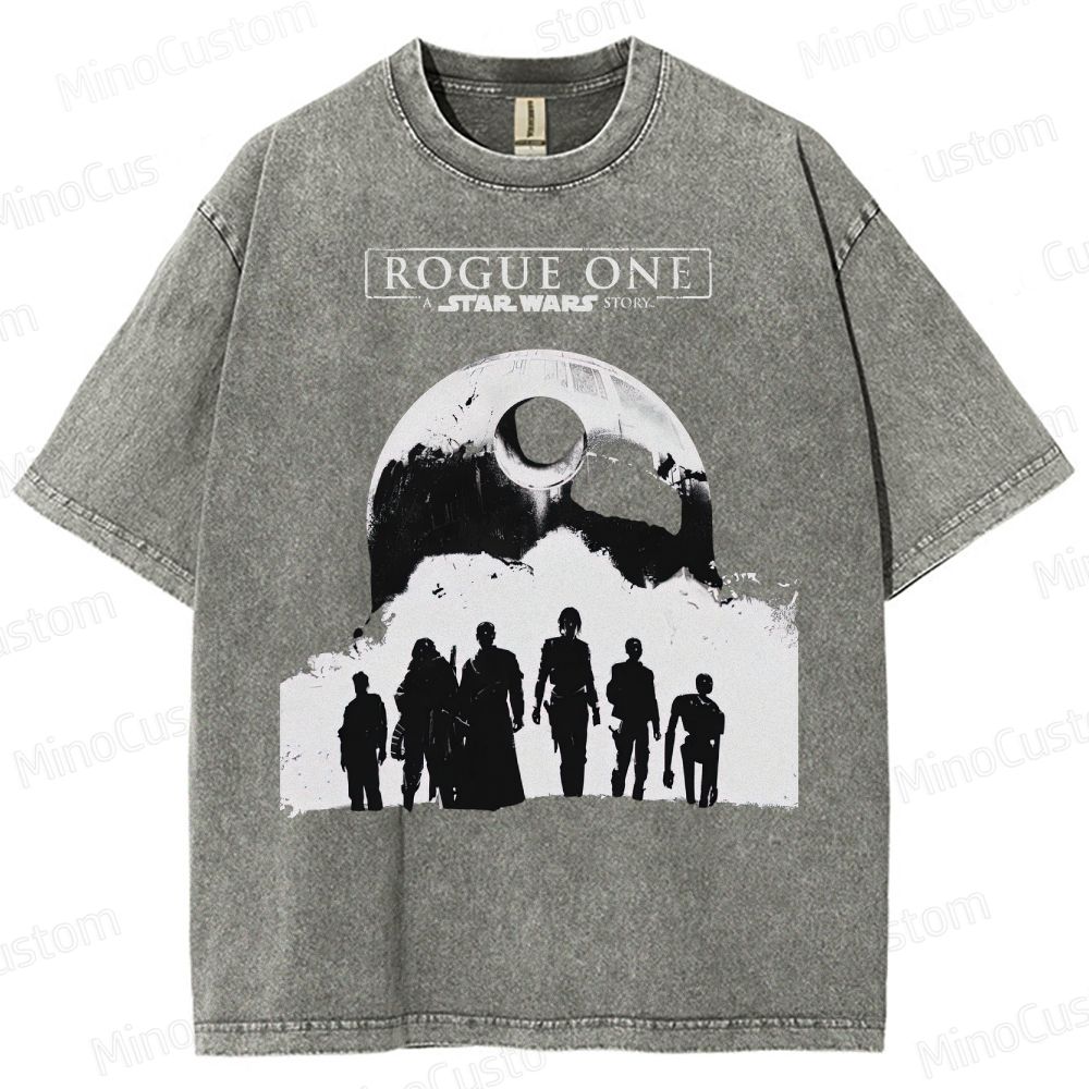 Rogue One Death Star Silhouette Washed T-Shirt 
