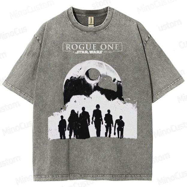 Rogue One Death Star Silhouette Washed T-Shirt 