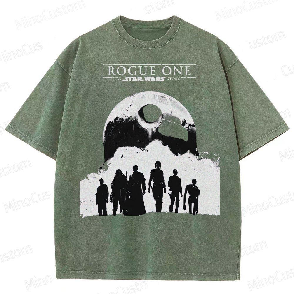 Rogue One Death Star Silhouette Washed T-Shirt 