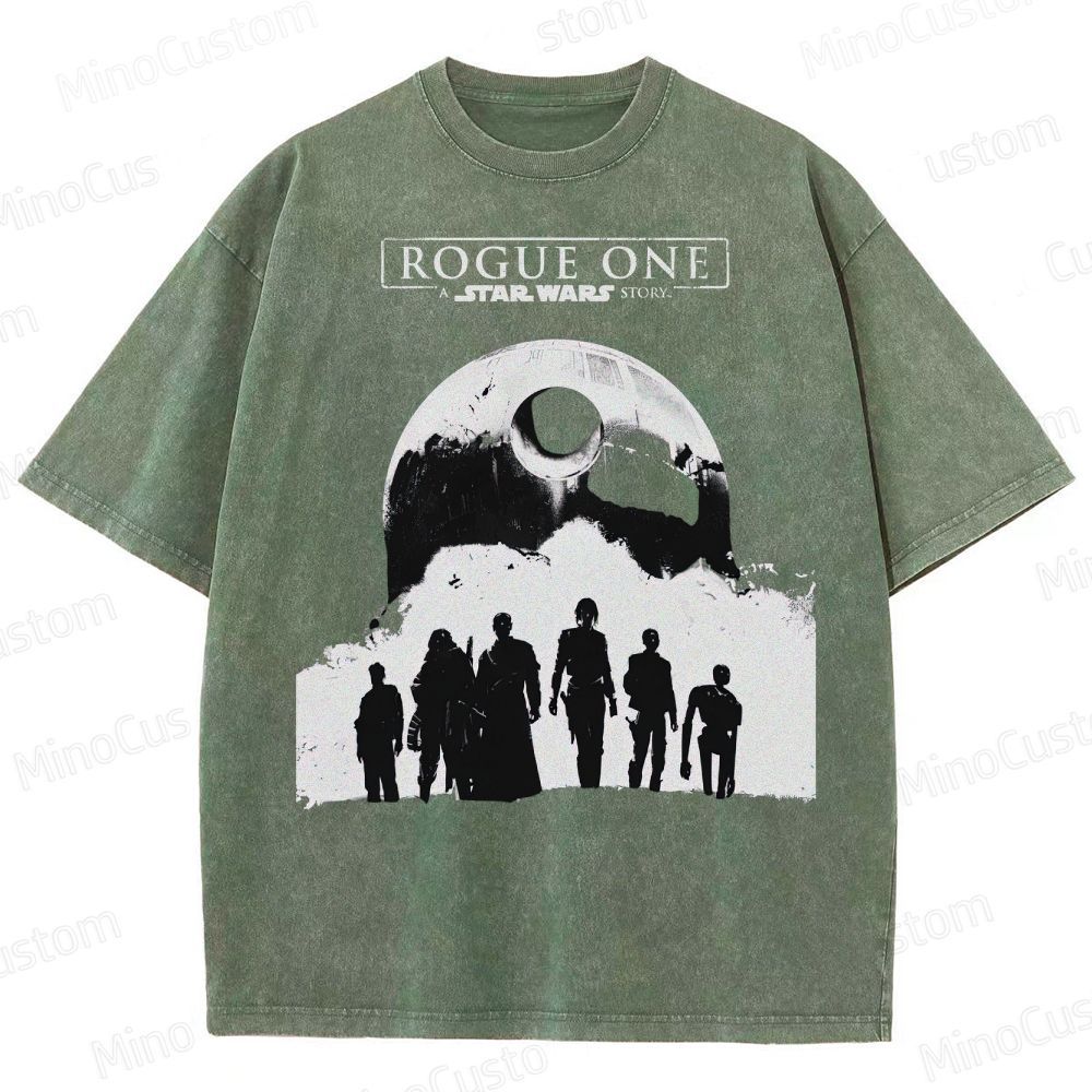 Rogue One Death Star Silhouette Washed T-Shirt 