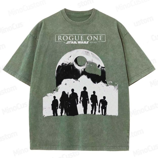Rogue One Death Star Silhouette Washed T-Shirt 
