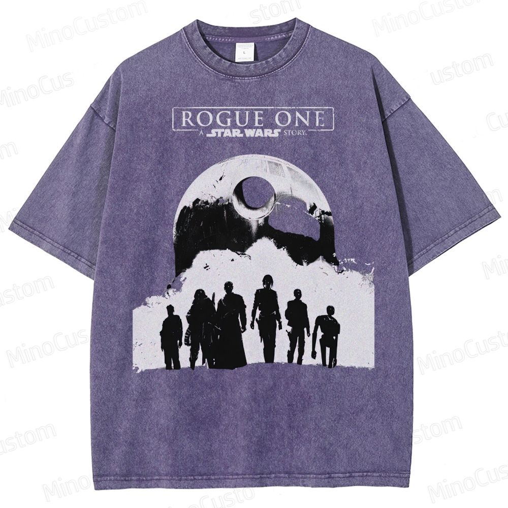 Rogue One Death Star Silhouette Washed T-Shirt 