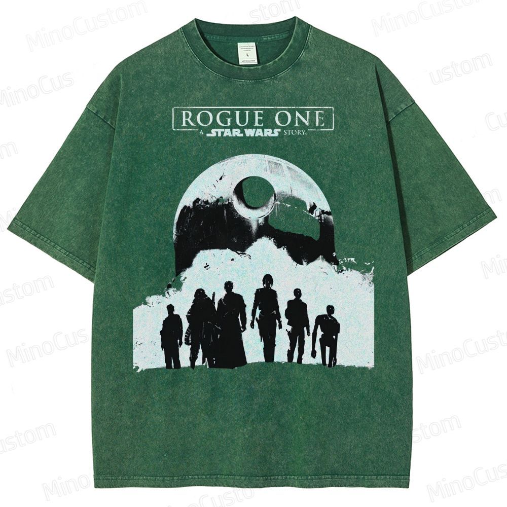 Rogue One Death Star Silhouette Washed T-Shirt 