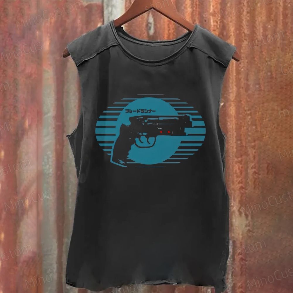 Cyberpunk Gun Graphic Tank Top