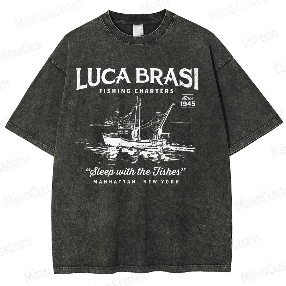 Luca Brasi Fishing Charters Washed T-Shirt 