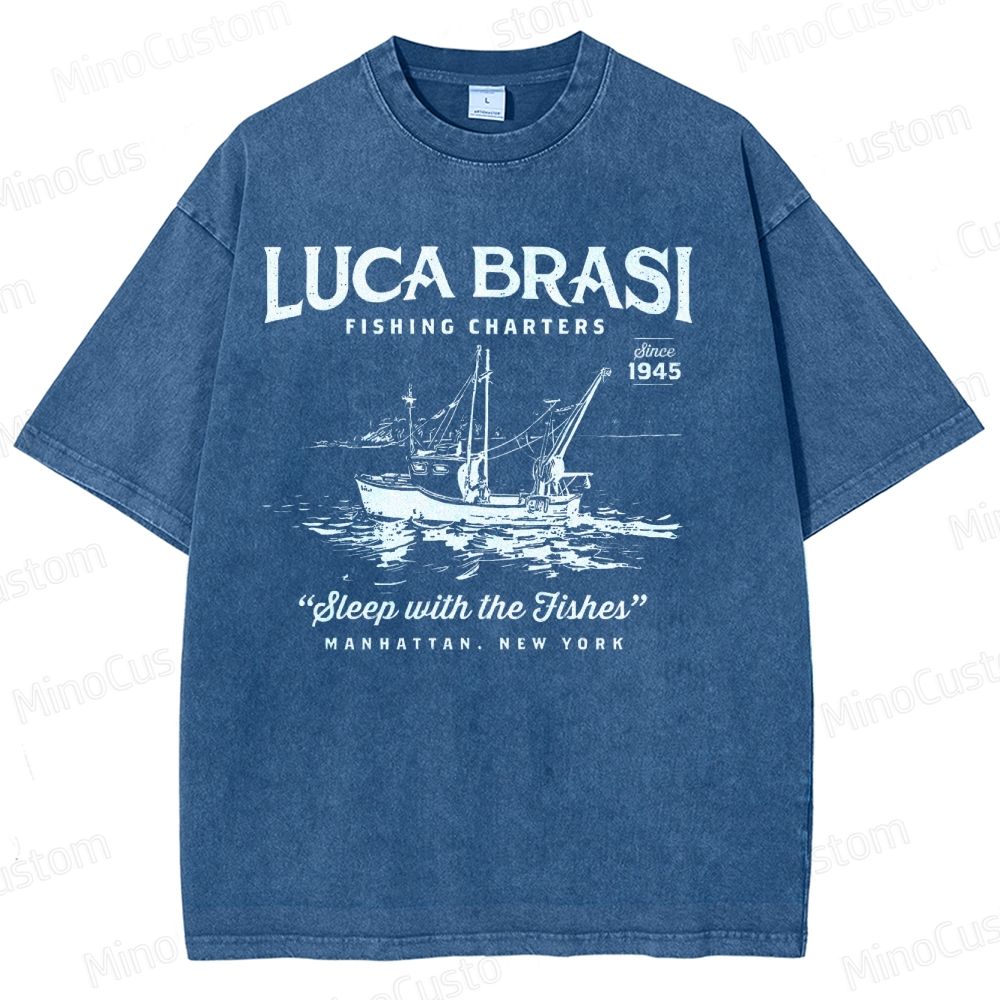 Luca Brasi Fishing Charters Washed T-Shirt 