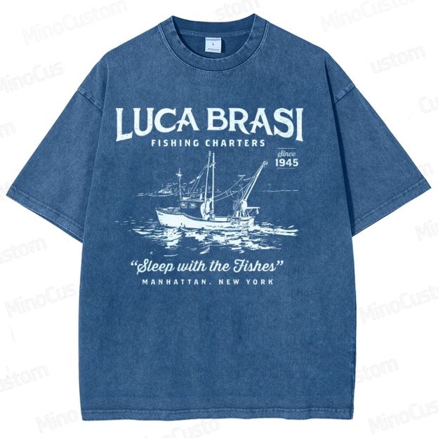 Luca Brasi Fishing Charters Washed T-Shirt 