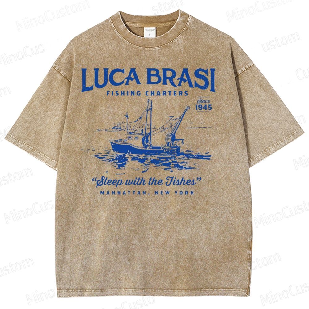 Luca Brasi Fishing Charters Washed T-Shirt 