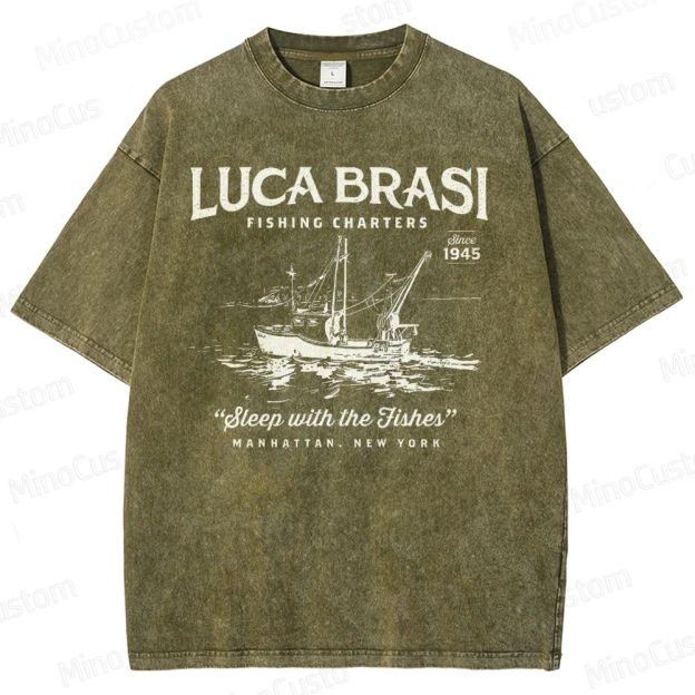 Luca Brasi Fishing Charters Washed T-Shirt 