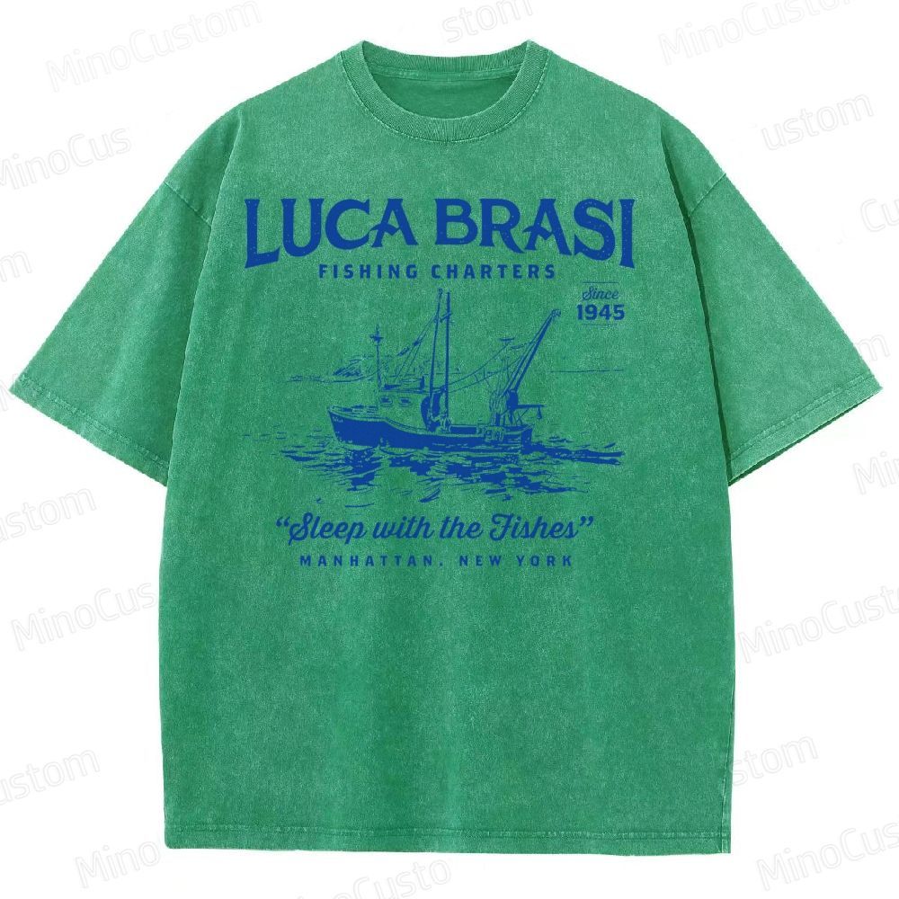 Luca Brasi Fishing Charters Washed T-Shirt 