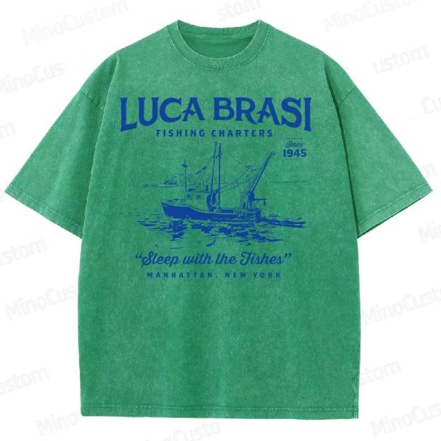 Luca Brasi Fishing Charters Washed T-Shirt 