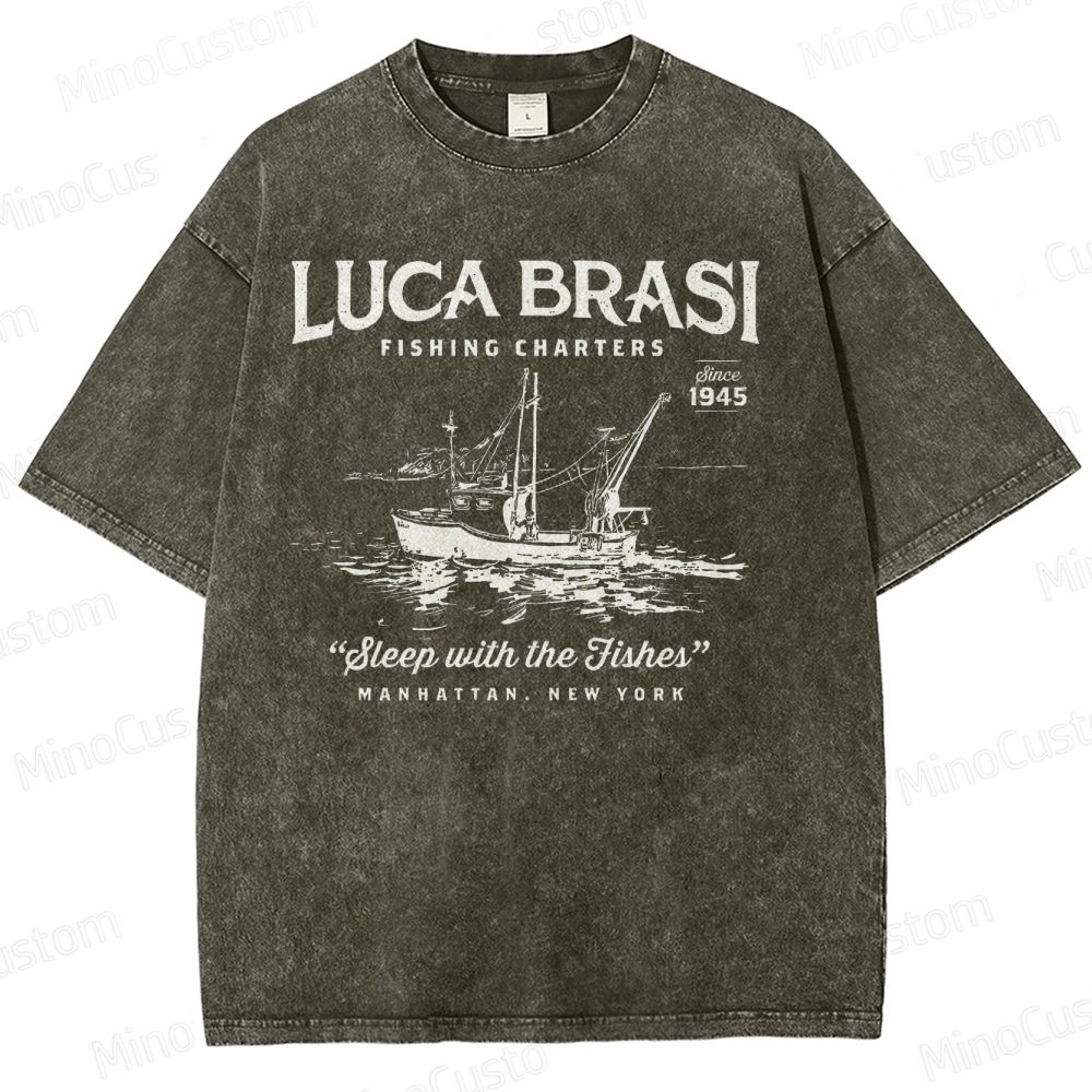 Luca Brasi Fishing Charters Washed T-Shirt 
