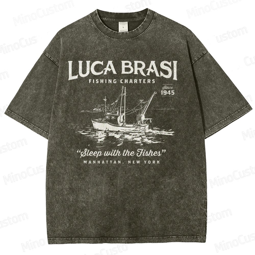 Luca Brasi Fishing Charters Washed T-Shirt 