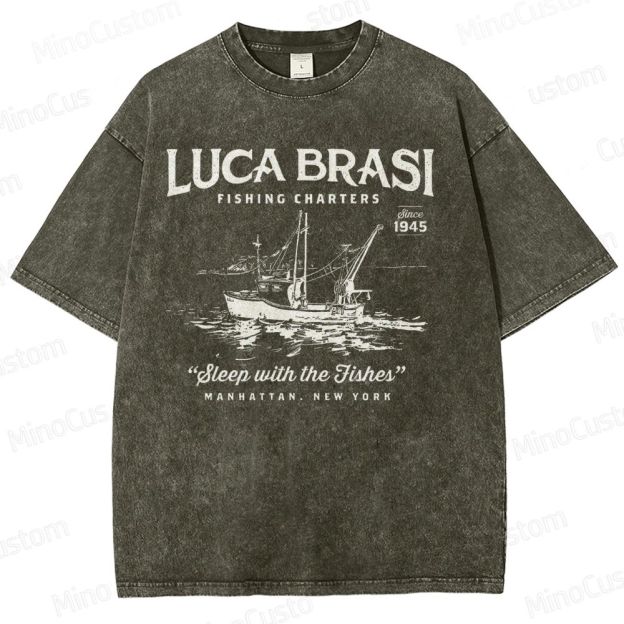 Luca Brasi Fishing Charters Washed T-Shirt 