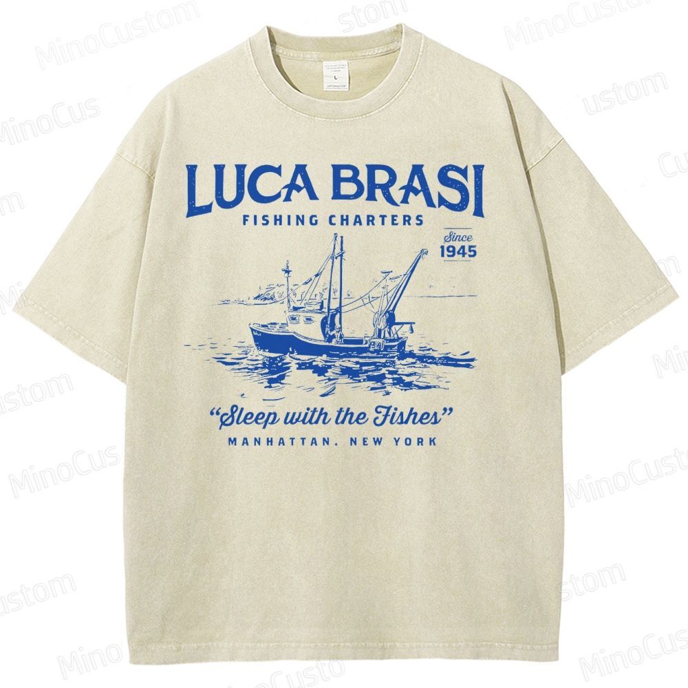 Luca Brasi Fishing Charters Washed T-Shirt