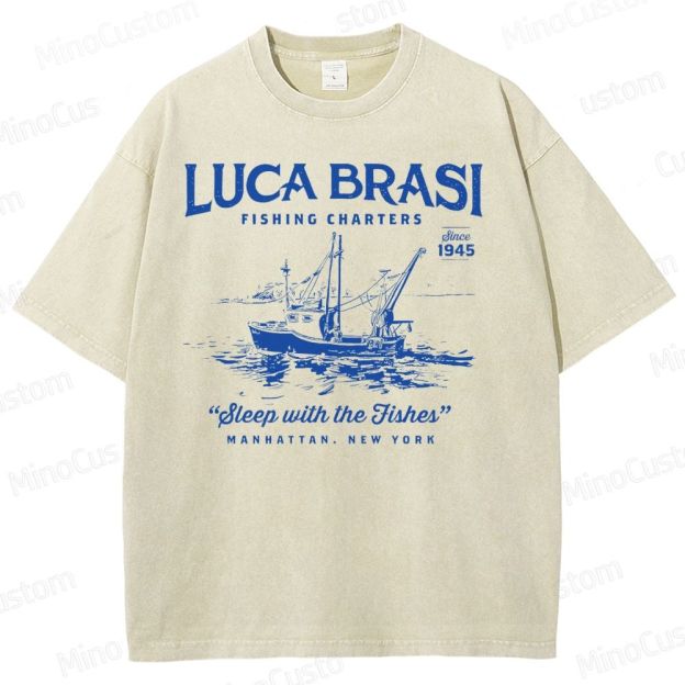 Luca Brasi Fishing Charters Washed T-Shirt 