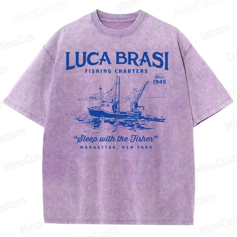 Luca Brasi Fishing Charters Washed T-Shirt 