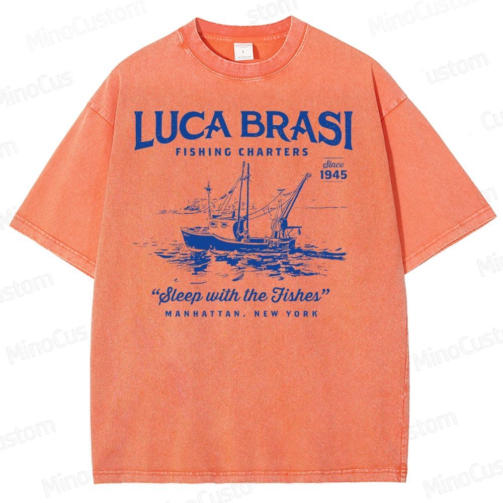 Luca Brasi Fishing Charters Washed T-Shirt 