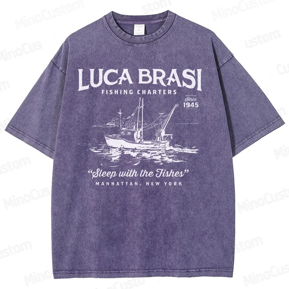 Luca Brasi Fishing Charters Washed T-Shirt 