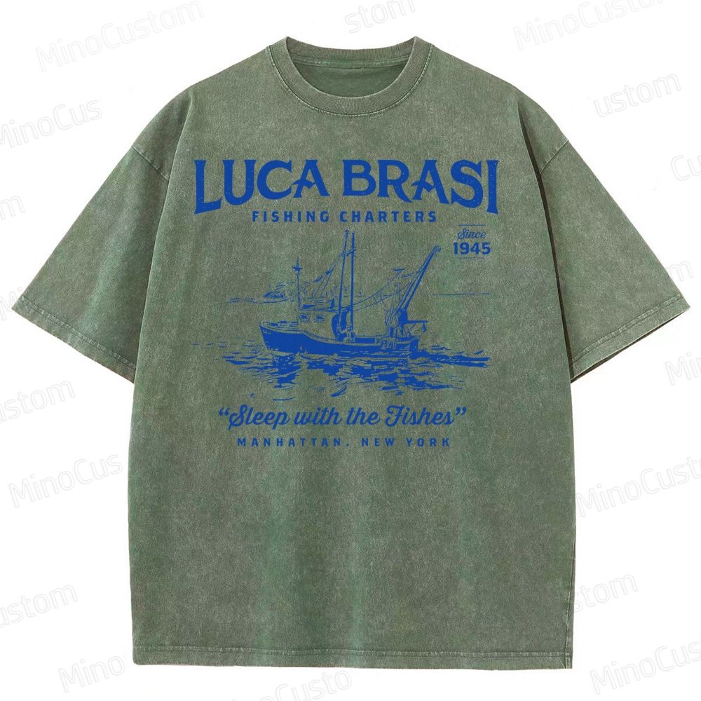 Luca Brasi Fishing Charters Washed T-Shirt 