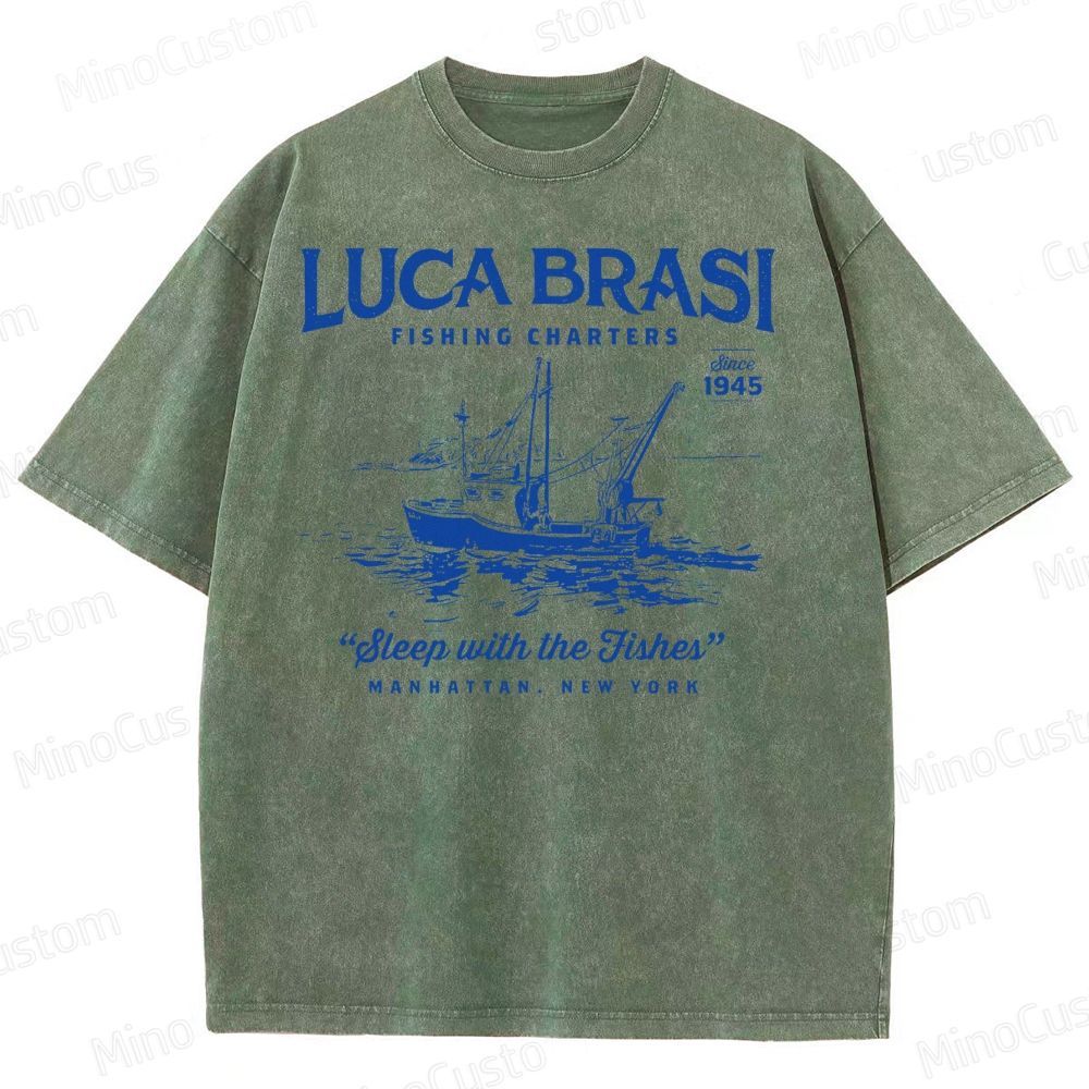 Luca Brasi Fishing Charters Washed T-Shirt 