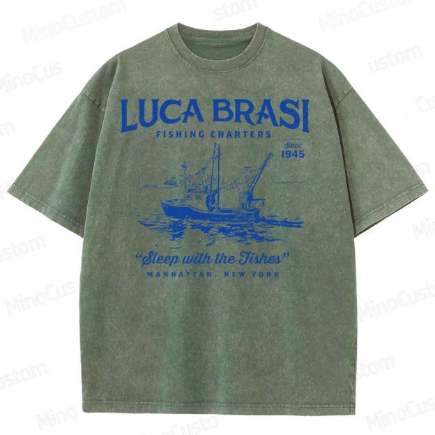 Luca Brasi Fishing Charters Washed T-Shirt 