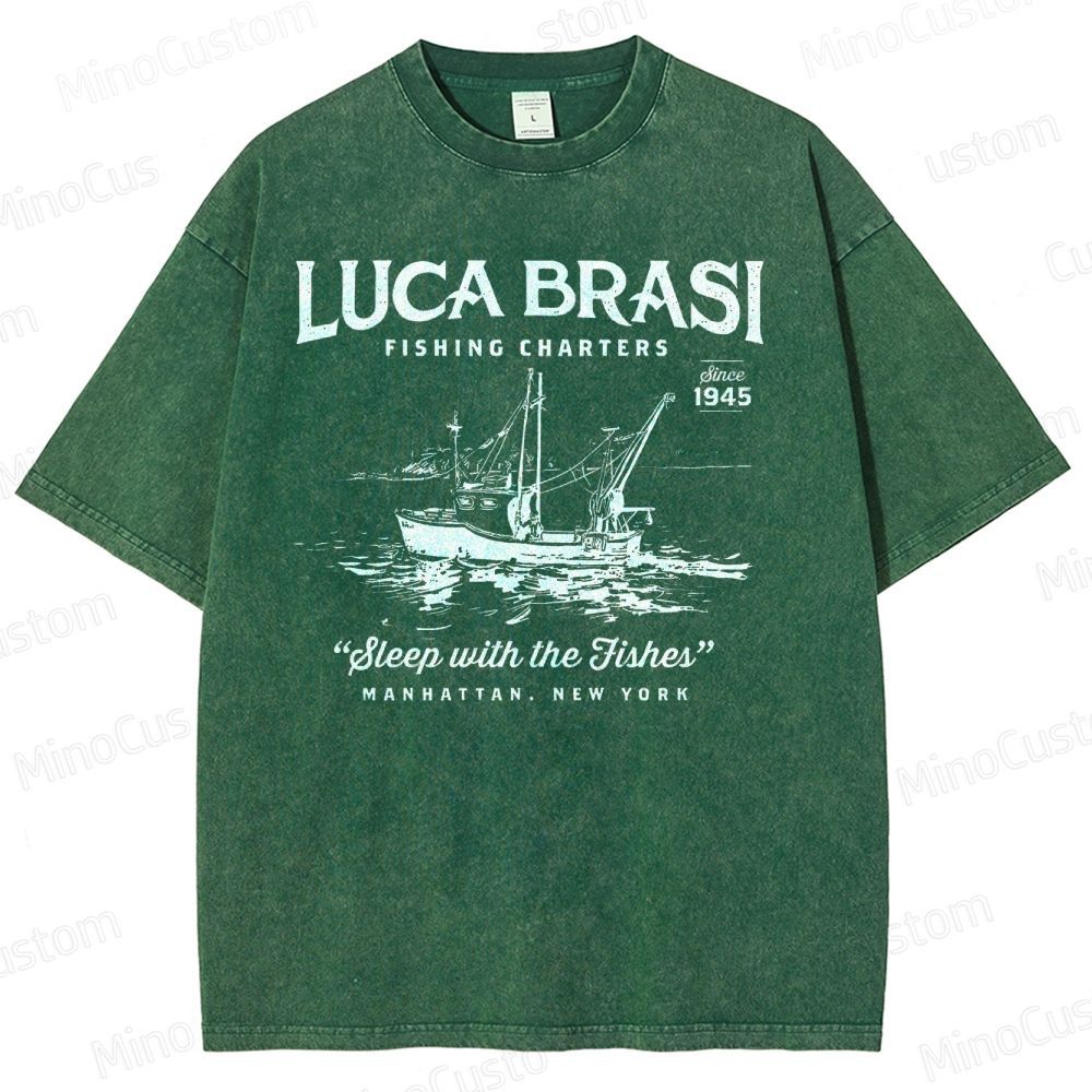 Luca Brasi Fishing Charters Washed T-Shirt 