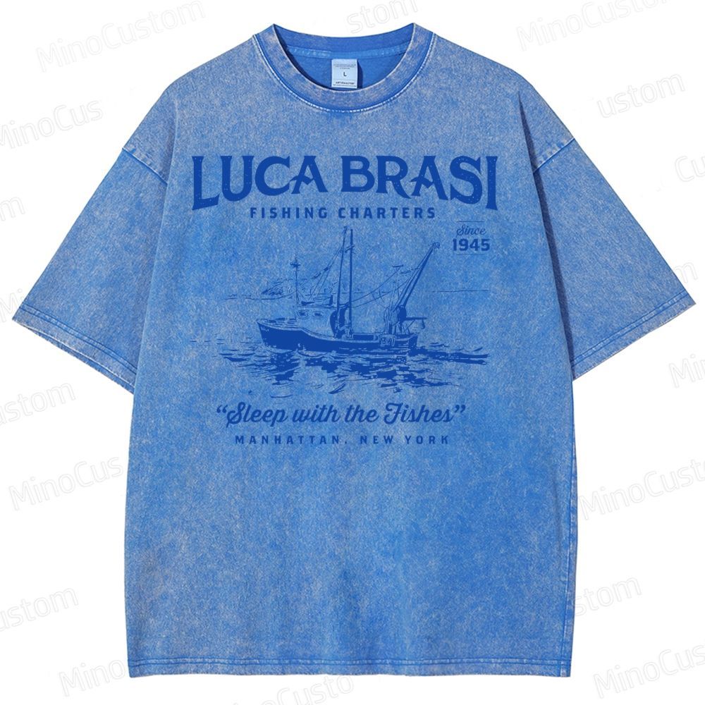 Luca Brasi Fishing Charters Washed T-Shirt 
