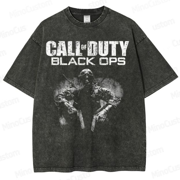 Call Of Duty Black Ops Graphic  Washed T-Shirt