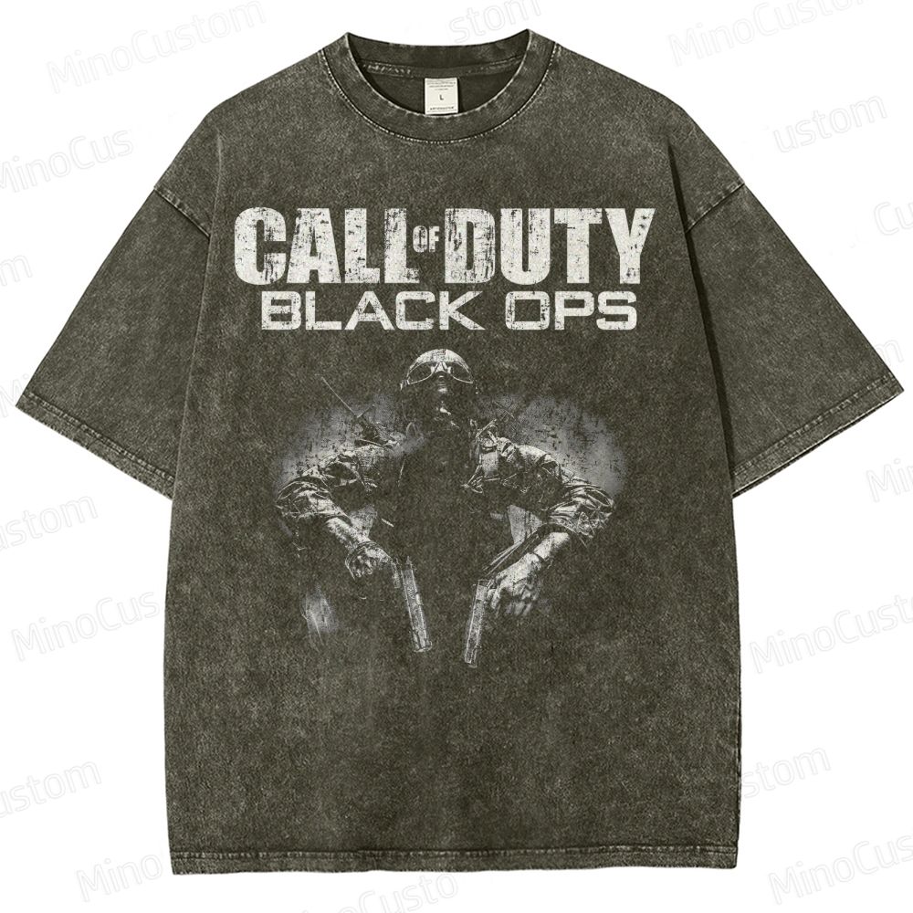 Call Of Duty Black Ops Graphic  Washed T-Shirt