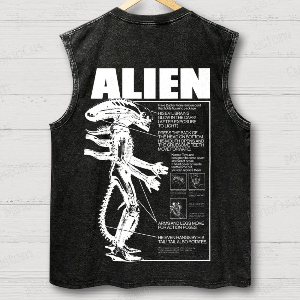 Alien Movie Vintage Washed Tank Top