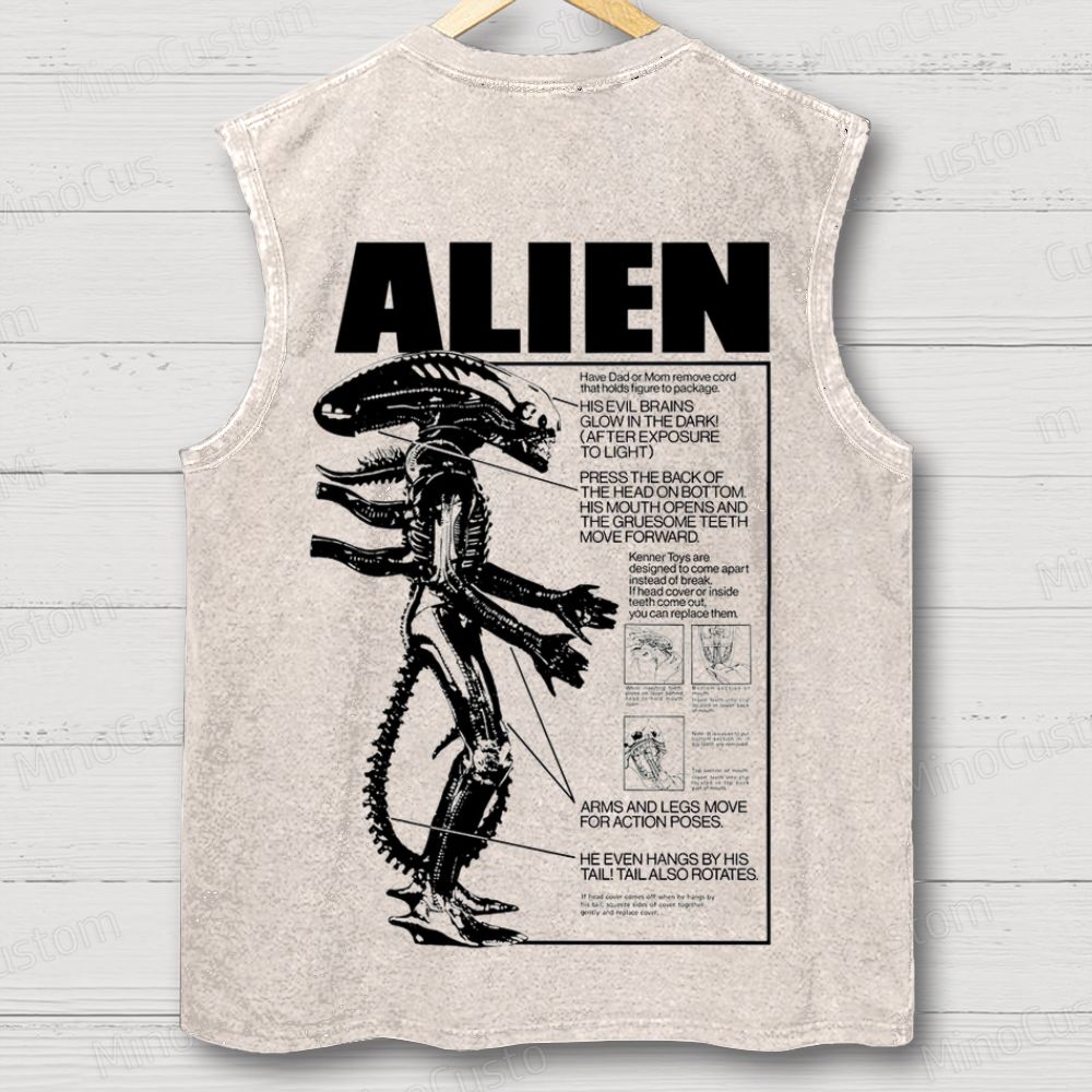 Alien Movie Vintage Washed Tank Top