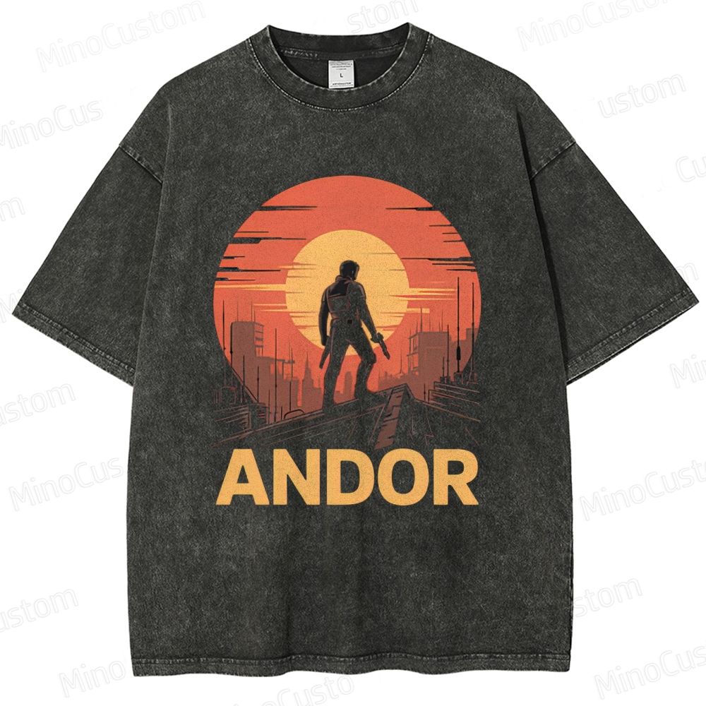 Andor Sunset Scene Washed T - shirt