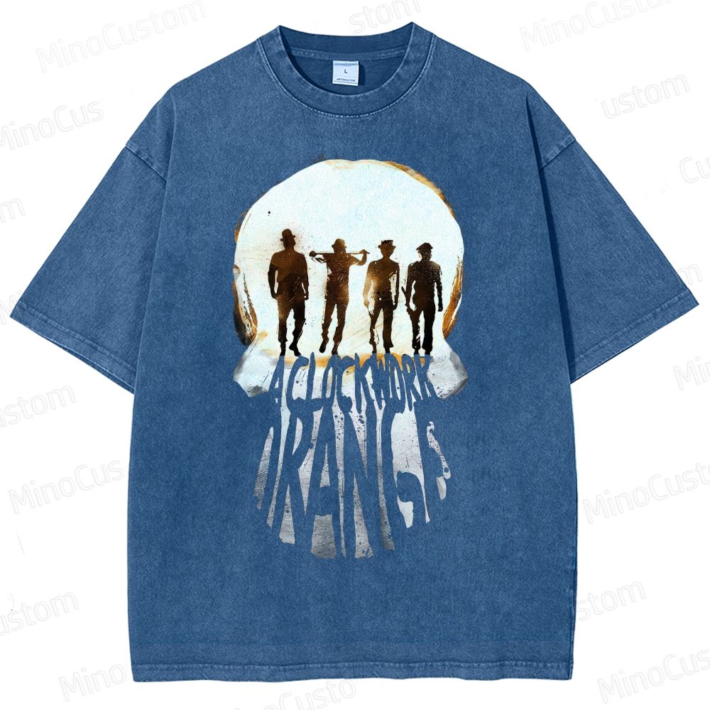 Dark Retro Movie  Washed T-Shirt 
