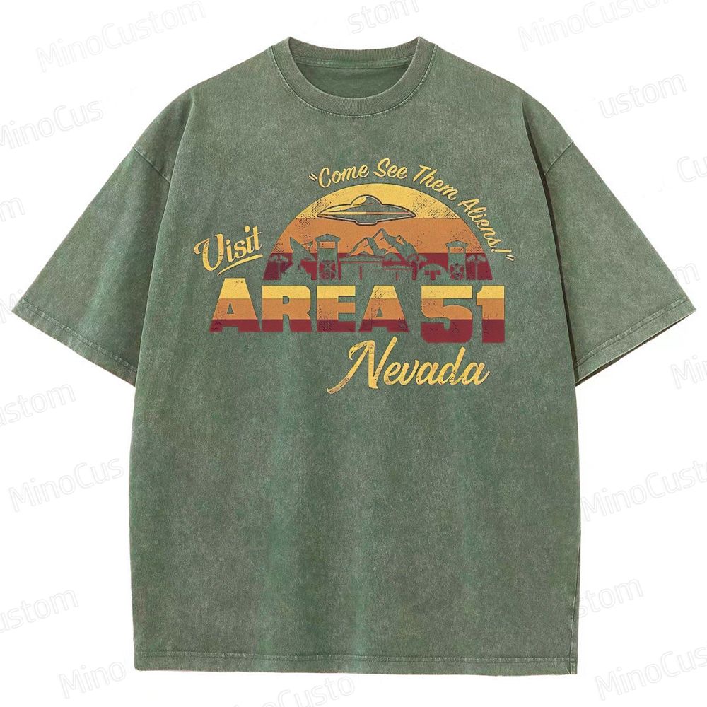 Area 51 Alien Washed T-Shirt
