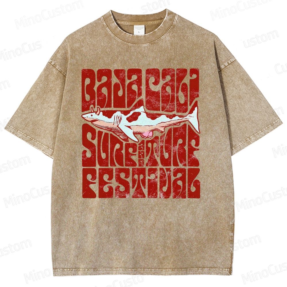 Baja Cali Surf & Turf Festival Washed T-Shirt 