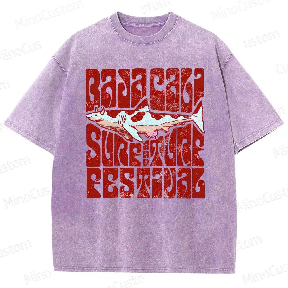 Baja Cali Surf & Turf Festival Washed T-Shirt 