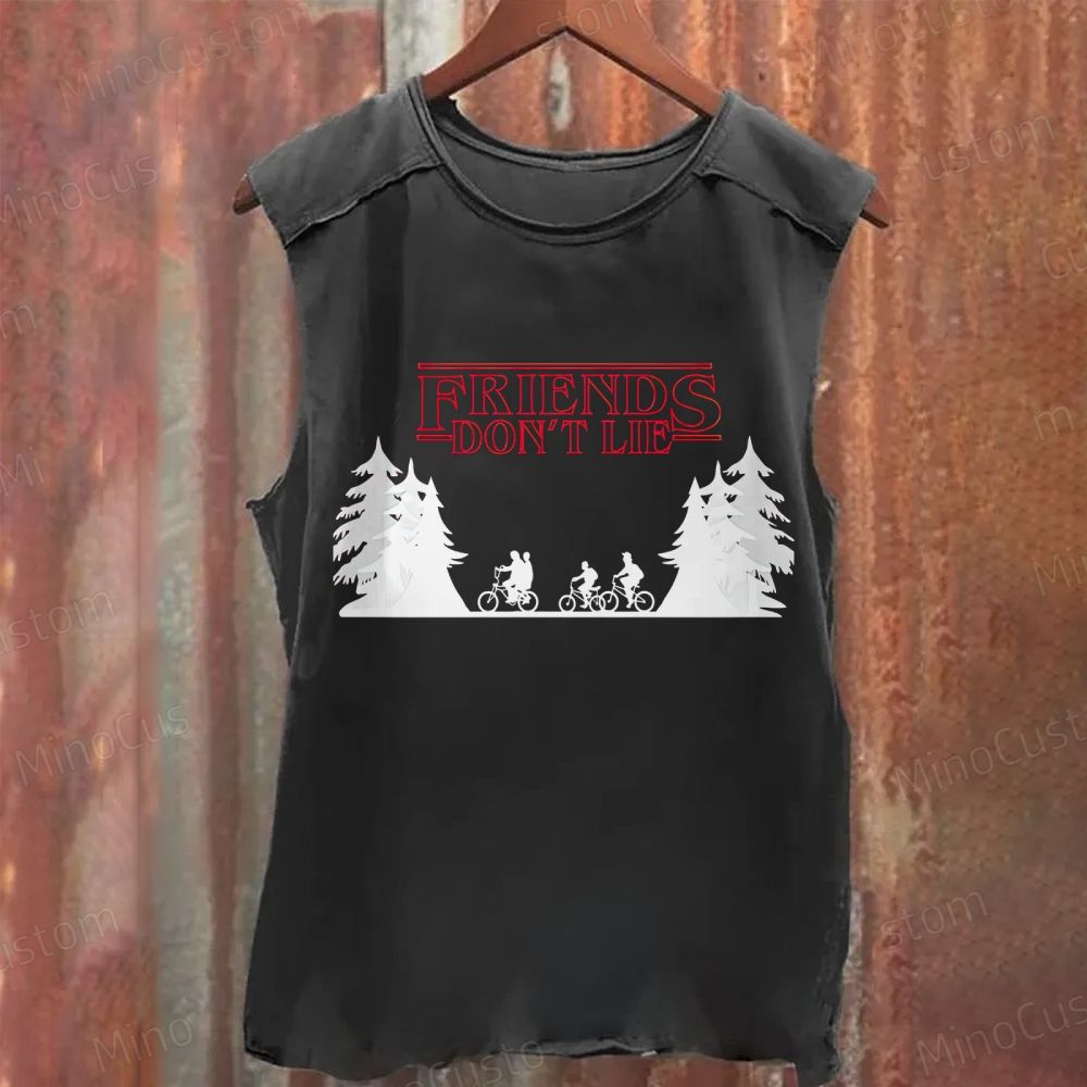 Stranger Things "Friends Don't Lie" Washed Tank Top
