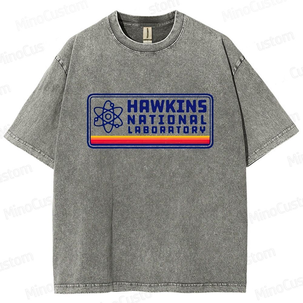 Stranger Things Hawkins Lab Vintage Washed T - shirt