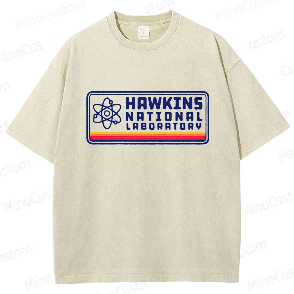Stranger Things Hawkins Lab Vintage Washed T - shirt