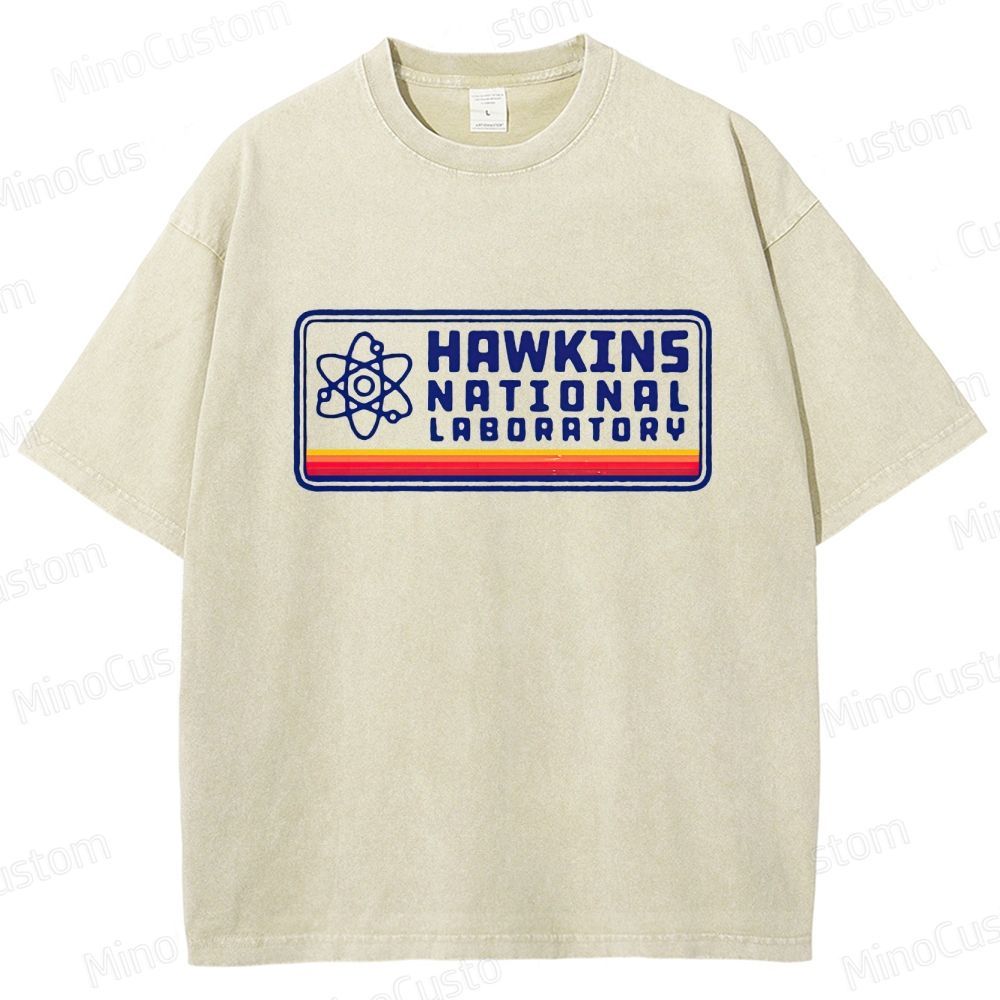 Stranger Things Hawkins Lab Vintage Washed T - shirt
