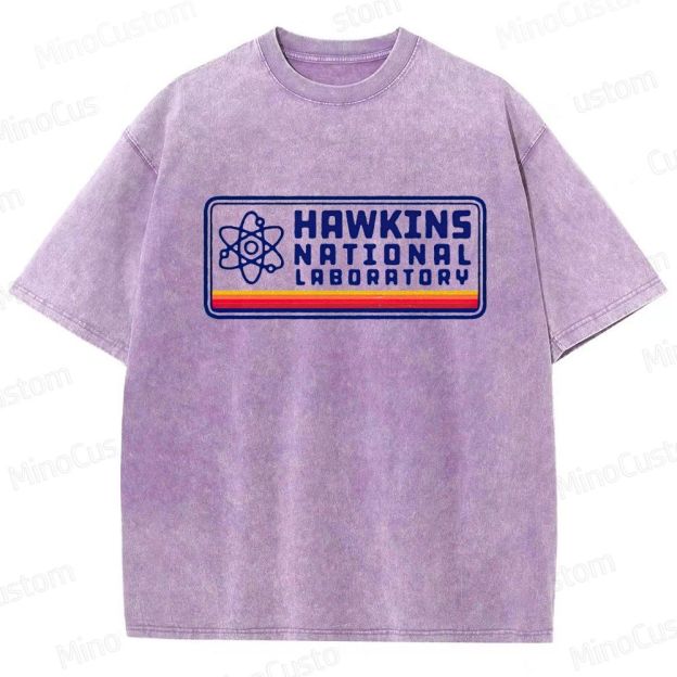 Stranger Things Hawkins Lab Vintage Washed T - shirt
