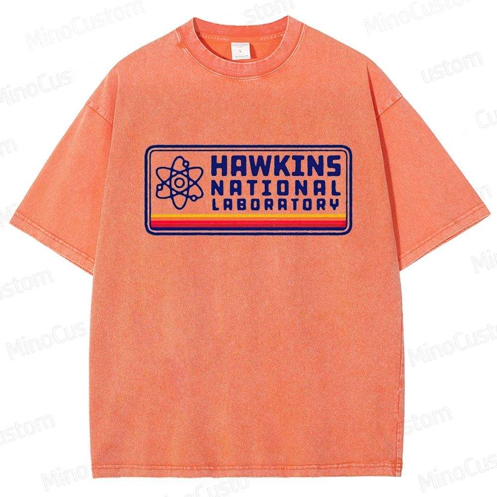 Stranger Things Hawkins Lab Vintage Washed T - shirt