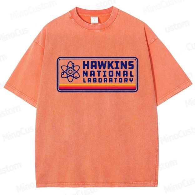 Stranger Things Hawkins Lab Vintage Washed T - shirt
